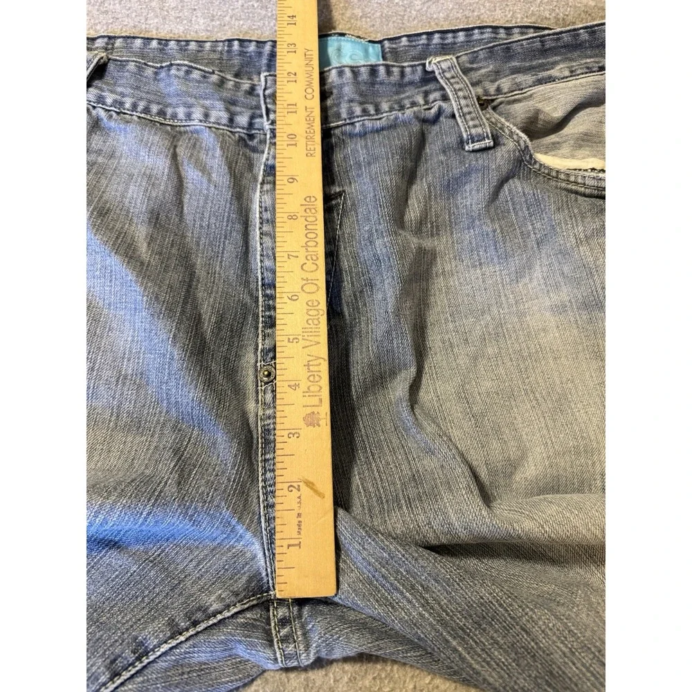 ENYCE Jeans Men's 42x31 Raw Hem Y2K 90's Denim Baggy Wide Leg Skater Grunge